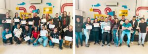 Imagem de turmas anteriores do curso Jovens Talentos da IPM, em desenvolvimento de software PHP e Delphi. Jovens participam de formação gratuita e são avaliados para contratação no time IPM.